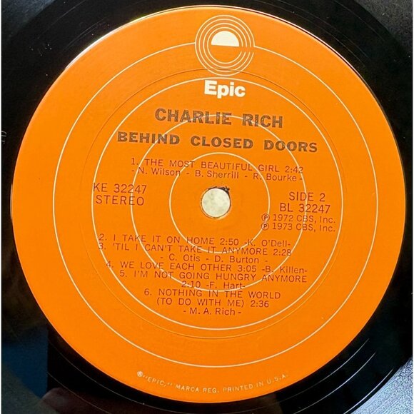 Charlie Rich Behind Closed Doors Country Vinyl LP Epic In Shrink - Picture 3 of 6
